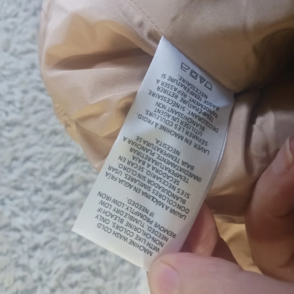 Thread Supply Sherpa Lined‎ Cropped Puffer Vest Beige NWOT Cozy Fall Layer